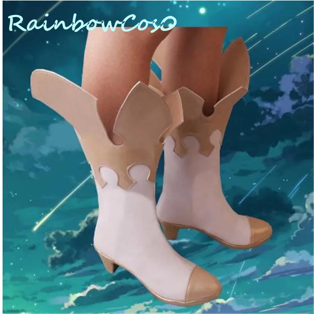 Genshin Impact Paimon botas Cosplay zapatos juego Anime carnaval fiesta Halloween RainbowCos0 W1283