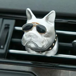 Creative Bulldog Car Air Freshener Perfume Clip Fragrance Diffuser Auto Vents Scent Odor Freshener Perfume Interior Decoration