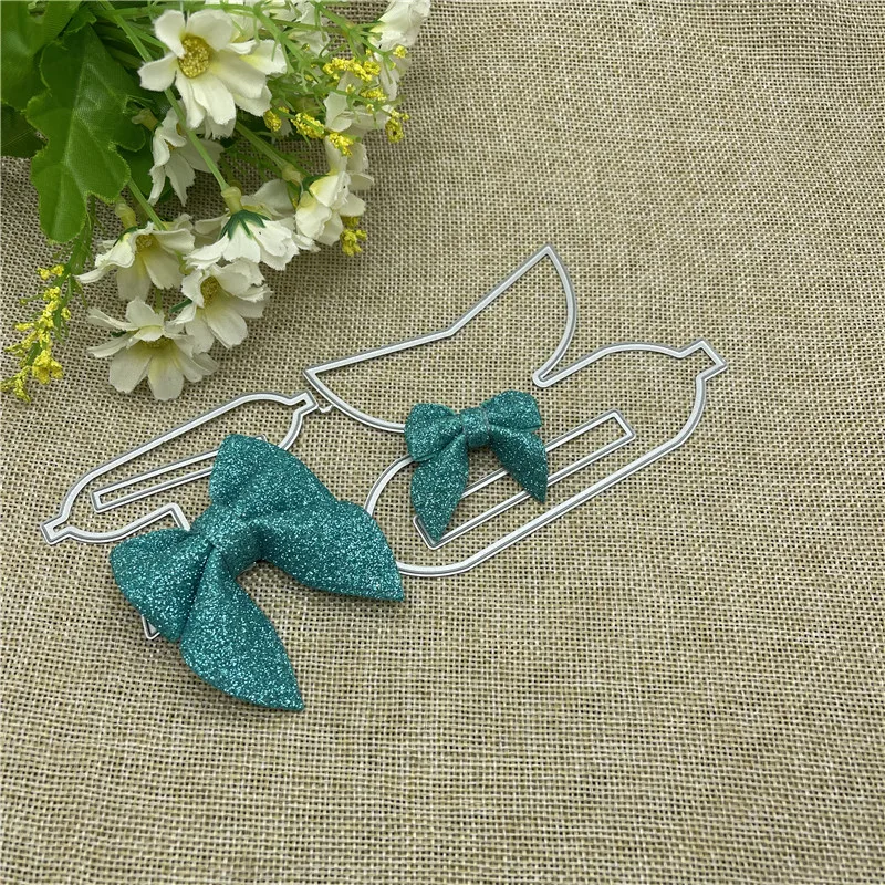 2 Pcs Big small bows Metal Cutting Dies Stencils For DIY Scrapbooking Decorative Embossing Handcraft Template