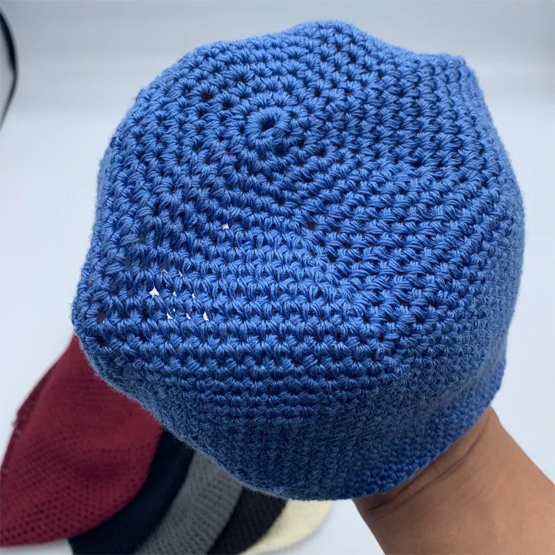 2020 Knitted muslim men\'s prayer hat winter Cotton Skull Cap Chemo Kufi Under Helmet Beanie Hats Stretchy Knitting Islamic hat