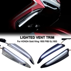 NEW For HONDA GL1800 Golden Wing 2018-UP Front Lighted Vent Trim LED Turn Signal Kit in BLACK And Chrome