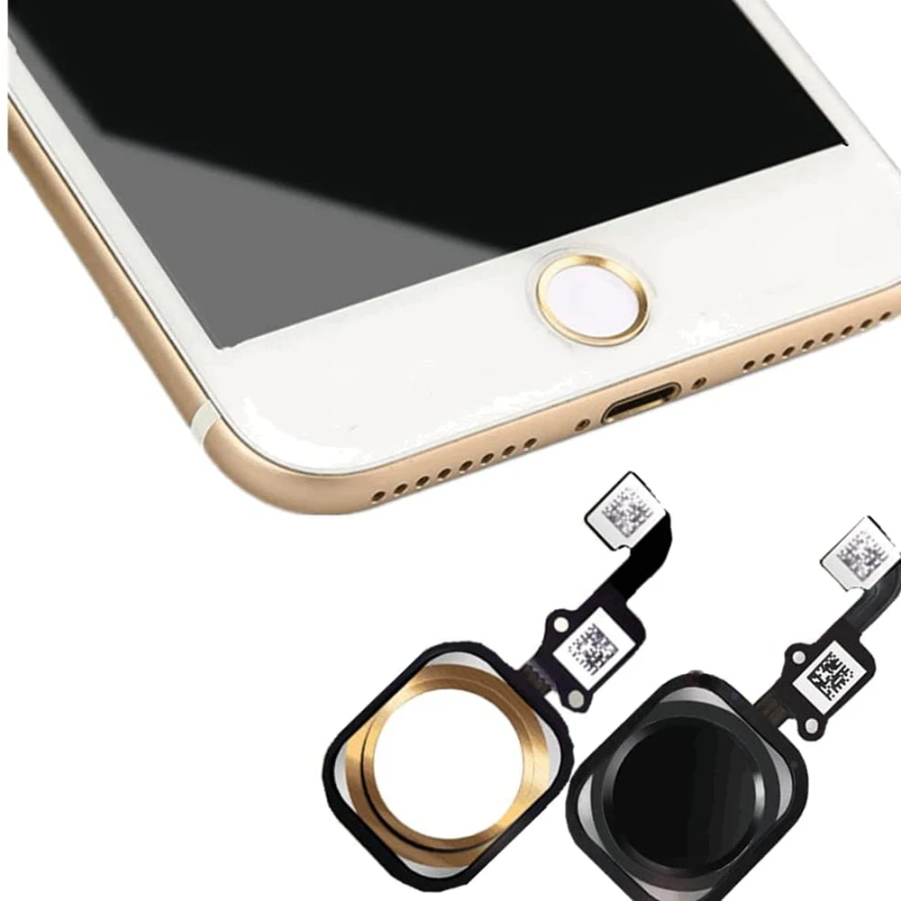 Home Button With Flex Cable For iPhone 6 6P 6s Plus NO Touch id With Rubber Ring Replacement
