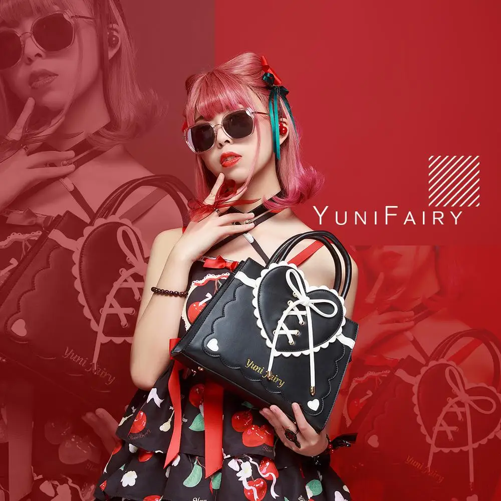 lolita handbag shoulder bag cos Lolita loli Victoria Kawaii JK uniform bag cute bowknot cosplay gothic lolita shoulder bag