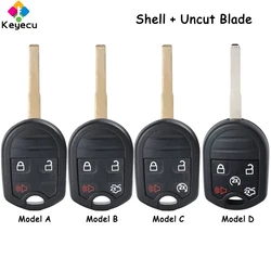 KEYECU Remote Head Car Key Shell Case With 3 4 5 Buttons - FOB for Ford Focus 2012 2013 2014 2015 2016 2017 2018 Fiesta Escape