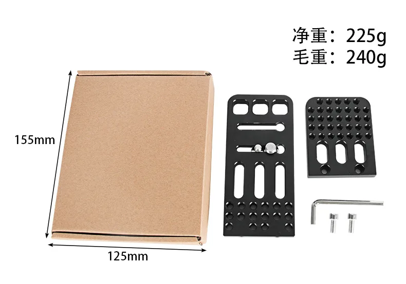 Estabilizador de soporte Dslr de desconexión rápida, placa en L para cámara de vídeo, placa universal de montaje en l, fijación con orificio de tornillo para cámara de vídeo