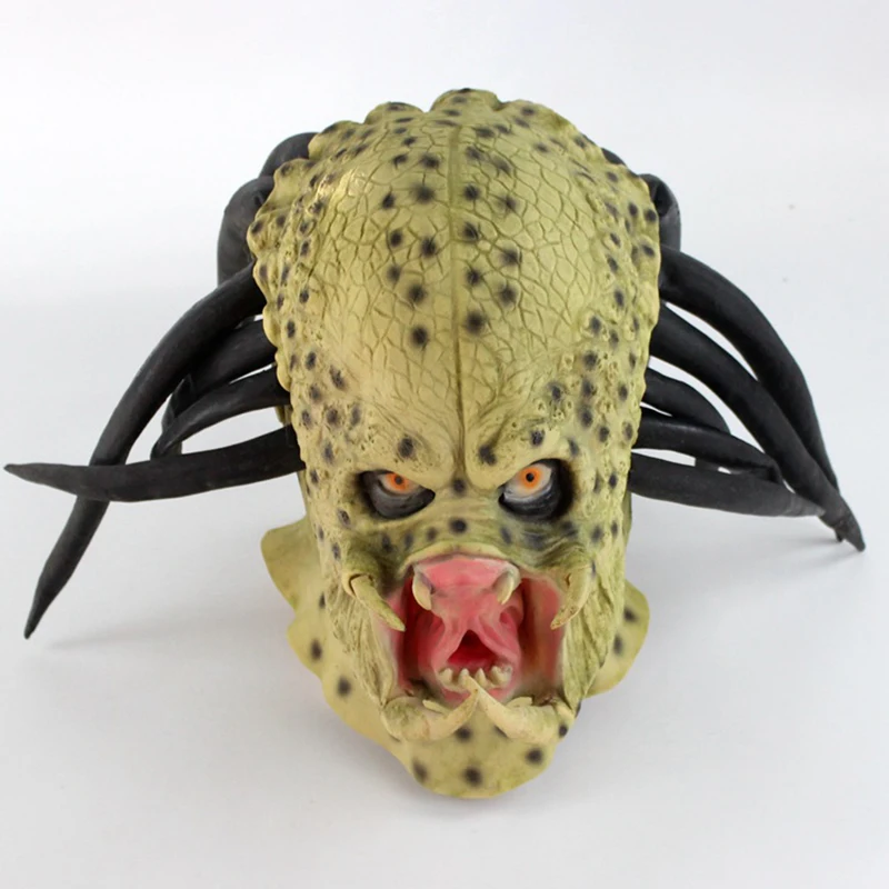 

Predator Movie Latex Mask Cosplay Costume Props Helmet Antenna Horror Fancy Dress Halloween Party Props