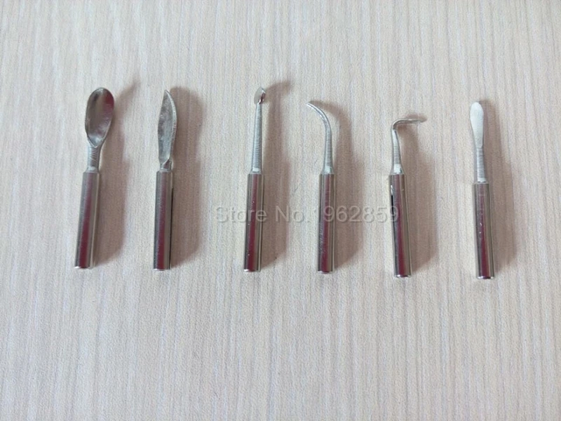 6pcs/set Wax Tip Pot for Dental Lab Electronic Waxer Wax Pen Pencil Dental Instruments Tools Equipment