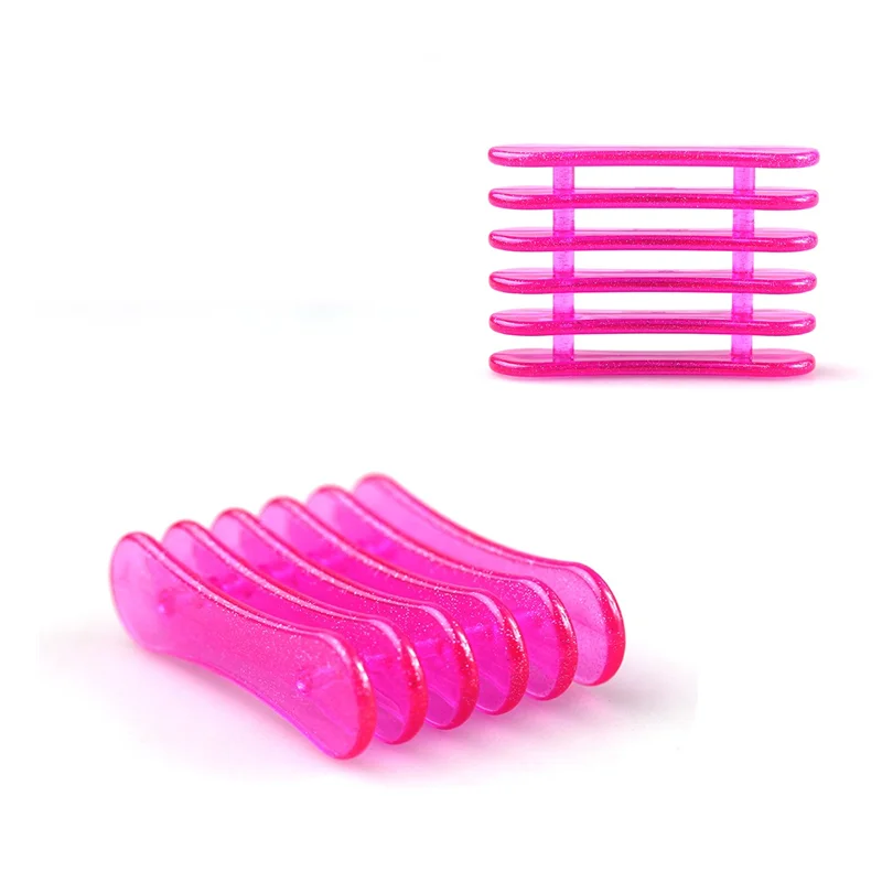 Suporte de plástico para pincel em gel uv 1 peça, rosa, acrílico, arte em unhas, acessórios de manicure, suporte para ferramentas de maquiagem