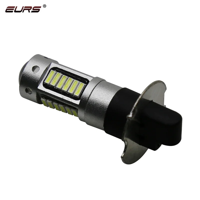 EURS 2pcs Car lights H3 led h1 h27 880 881 pw24w 30smd Auto Fog lamp 4014 car fog Light Source 30 LED bulbs DC12V white yellow