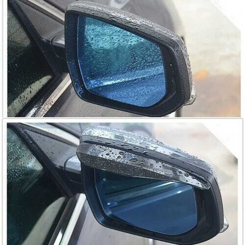 Espelho retrovisor universal para carro, 2 peças, sobrancelha, retrovisor, lateral, proteção contra chuva, neve, quebra-sol, protetor, dropship