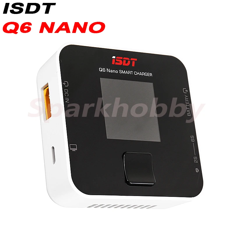 1PC ISDT Brand New Q6 NANO smart charger 200W 8A 2-6S Lipo Battery Intelligent Balance Charger for Lilon LiPo LiHV NiMH Pb RC