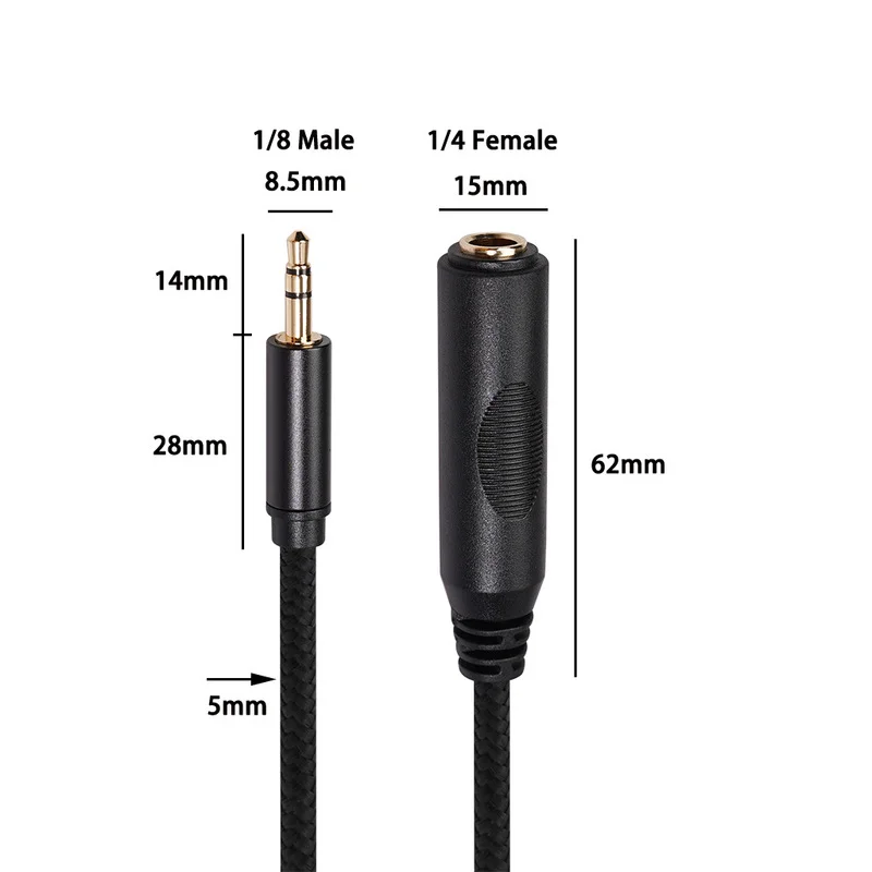 Câble pour casque d'écoute, 3.5 Mm, 3 pôles, 0.3m, réparation et remplacement