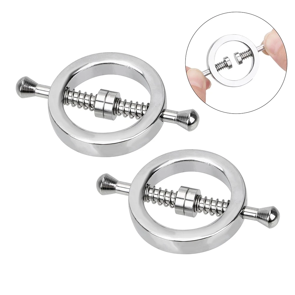 1 Pair Stainless Steel Metal Nipple Clamps Breast Clip Slave Chest Stimulator Adult Games Erotic Product BDSM Sex Toys For Women