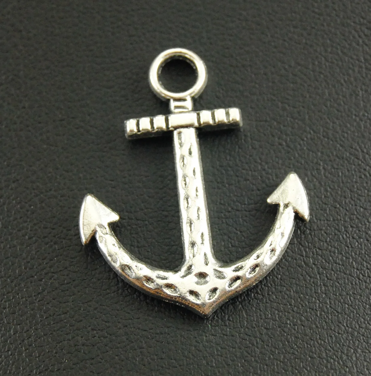 10Pcs  Silver Color Sea Anchor Charms Making Nautical Ship Pendant Necklaces Keychain Jewelry Handcraft  23x29mm A1162