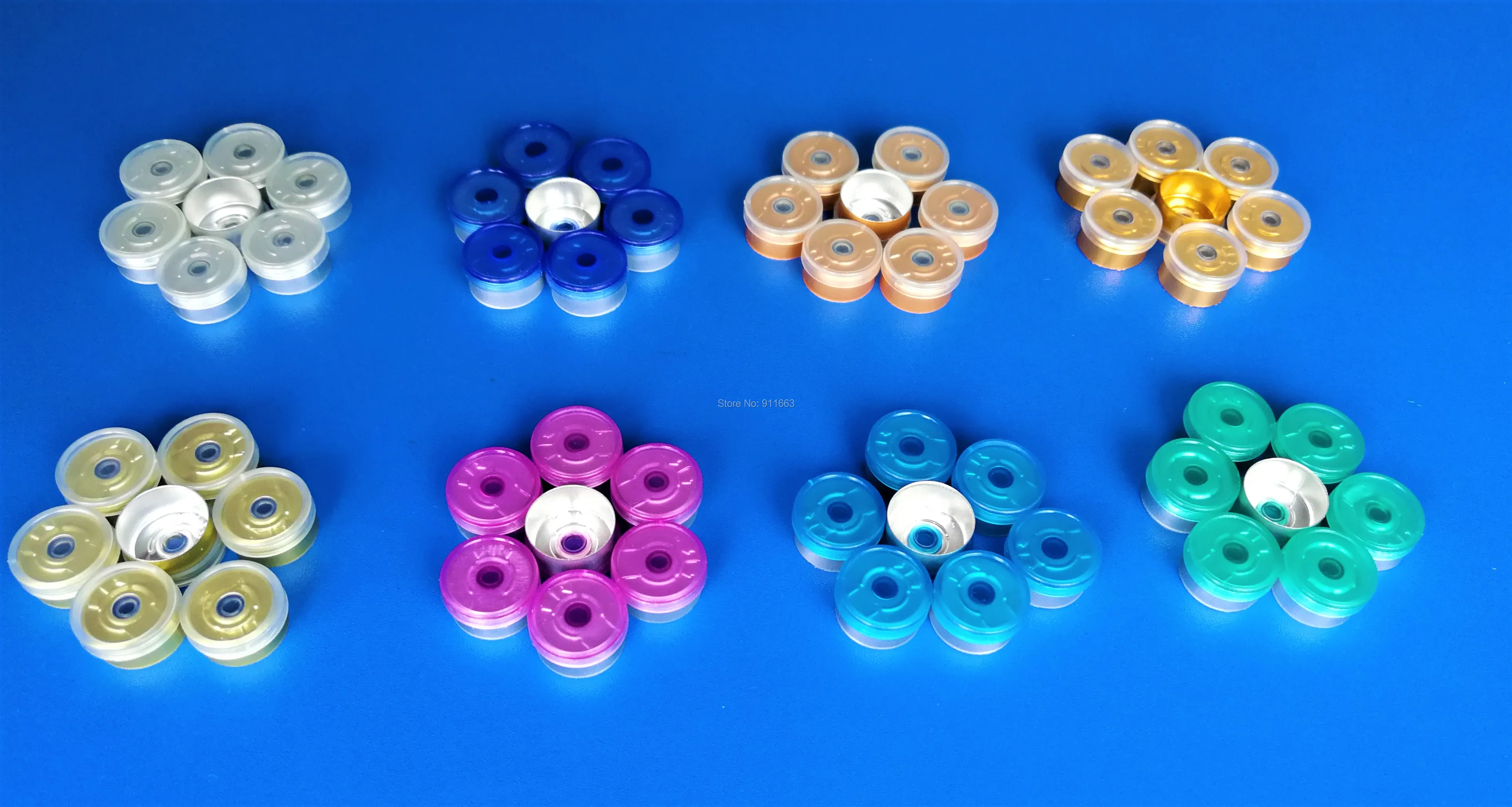 13mm Aluminium Plastic cap,200pcs/lot,All kinds of colors, Aluminium pharmaceutical caps,Plastic tops for crimp glass vial