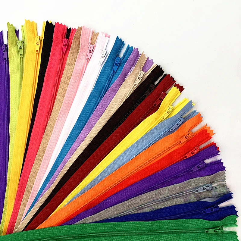 100pcs 3# Closed End Nylon Coil Zippers Tailor Sewing Craft ( 4/24Inch) 10/60CM Crafter\'s &FGDQRS (20/Color U PICK)