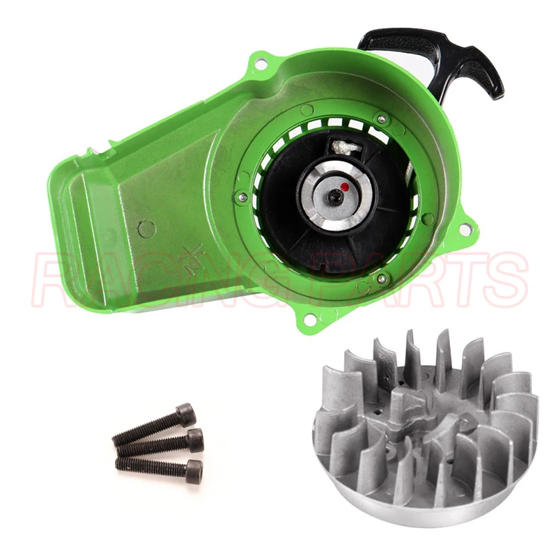 Motorcycle Ignition Pull Start Starter with Flywheel For 2 Stroke 47cc 49cc Mini Moto Scooter Dirt Pit Bike ATV Quad