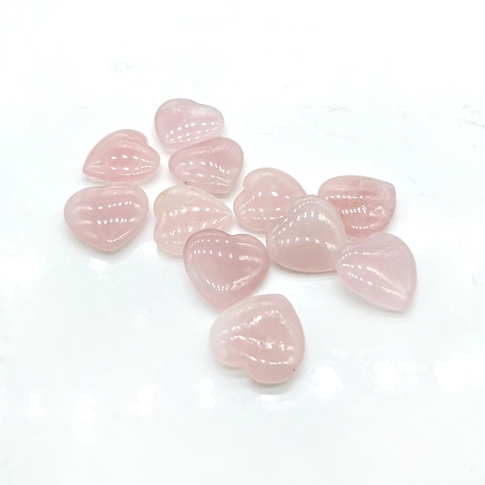 Wholesale Natural Rose Quartz Heart Pendant Quartz Crystal Heart Neckalce Meditation Healing Crystal Stone Charme Jewelry Gift