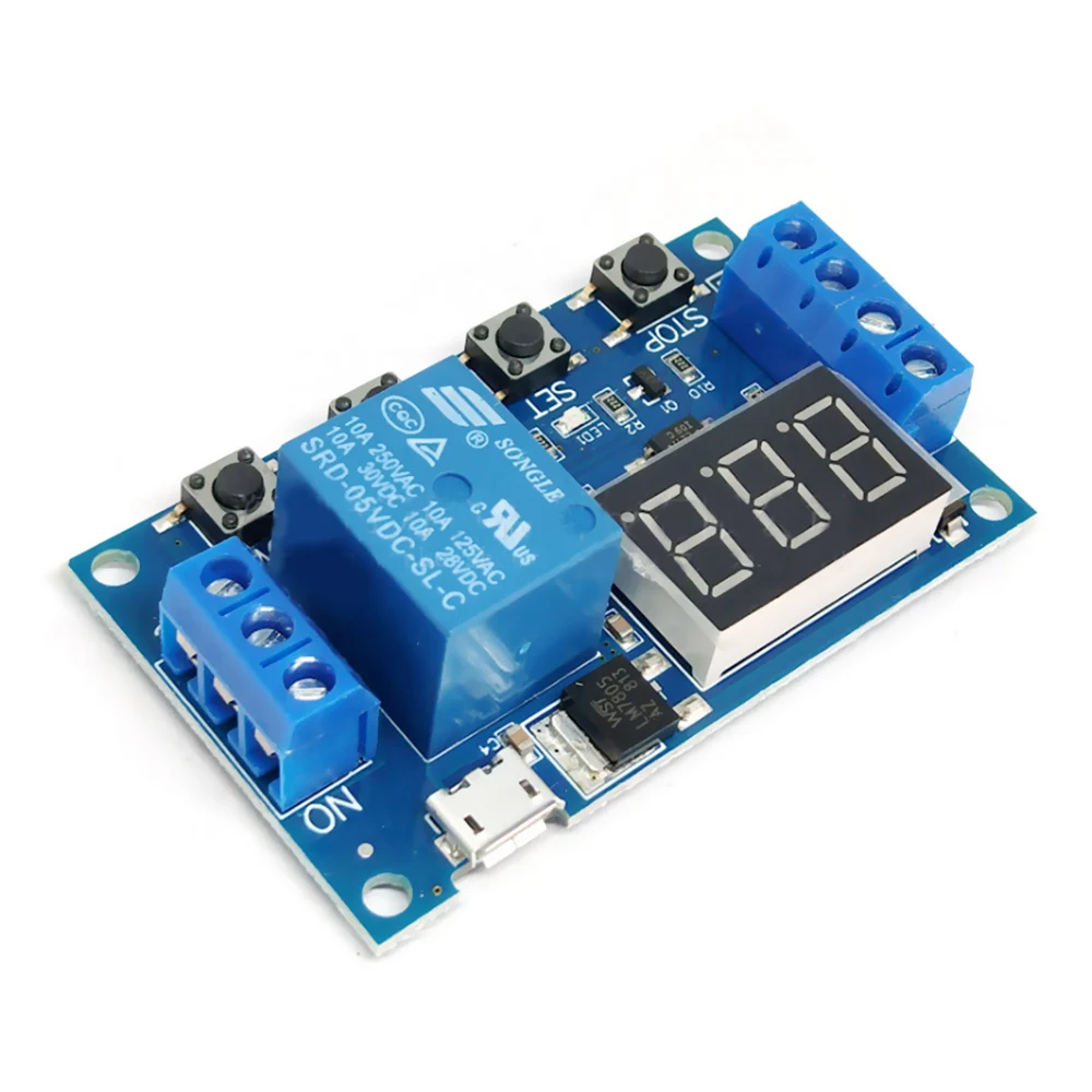 

Adjustable Relay Module 6-30V Switch Trigger Time Delay Circuit Timer for Electronic Projects