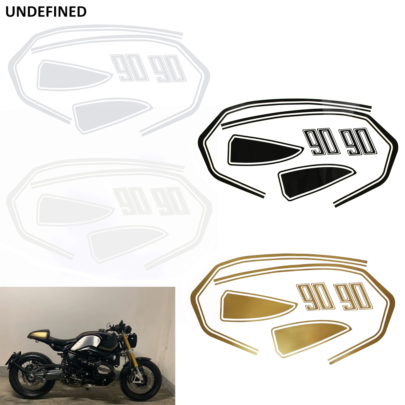 Motorcycle Fuel Tank Sticker Rear Pillion Seat Cowl Hump Box Side Decorative Decals For BMW R Nine T Pure Racer Scrambler Urban