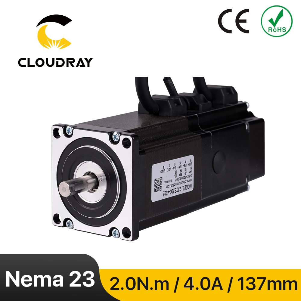 Cloudray-nema 23 Stepper Motor com Freio Servo Motor de Loop Fechado Codificador para Impressora 3d Laser Cnc 2.0n.m 4.0a