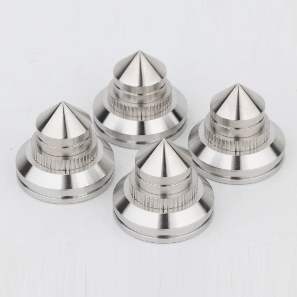 4 Stück Lautsprecherspikes, Anti-Vibrations-Lautsprecherständer für HiFi-Geräte und Lautsprecher, verstellbarer Bodenschutz, belastbar bis 218 kg – Detail 10