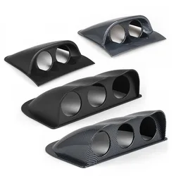 Universal Black Carbon Fiber 2 inch 52mm Dash Board Dual Triple Gauge Pod Color Gauge Holder Mount Holder
