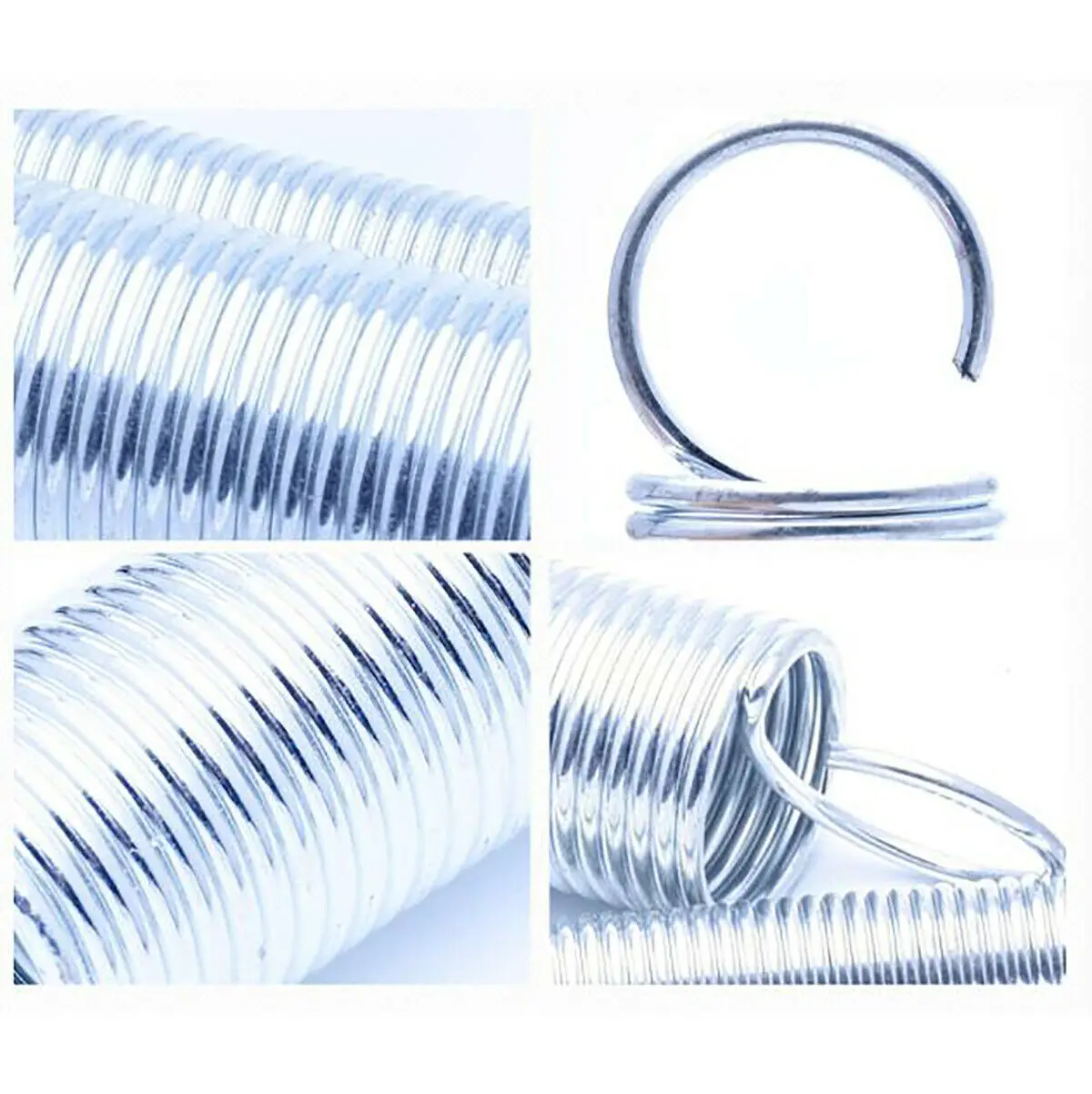 2Pcs Wire Dia 1.6mm Zinc Plated Steel Tension Spring S Hook Cylindroid Helical Pullback Extension Spring Length 40-280mm