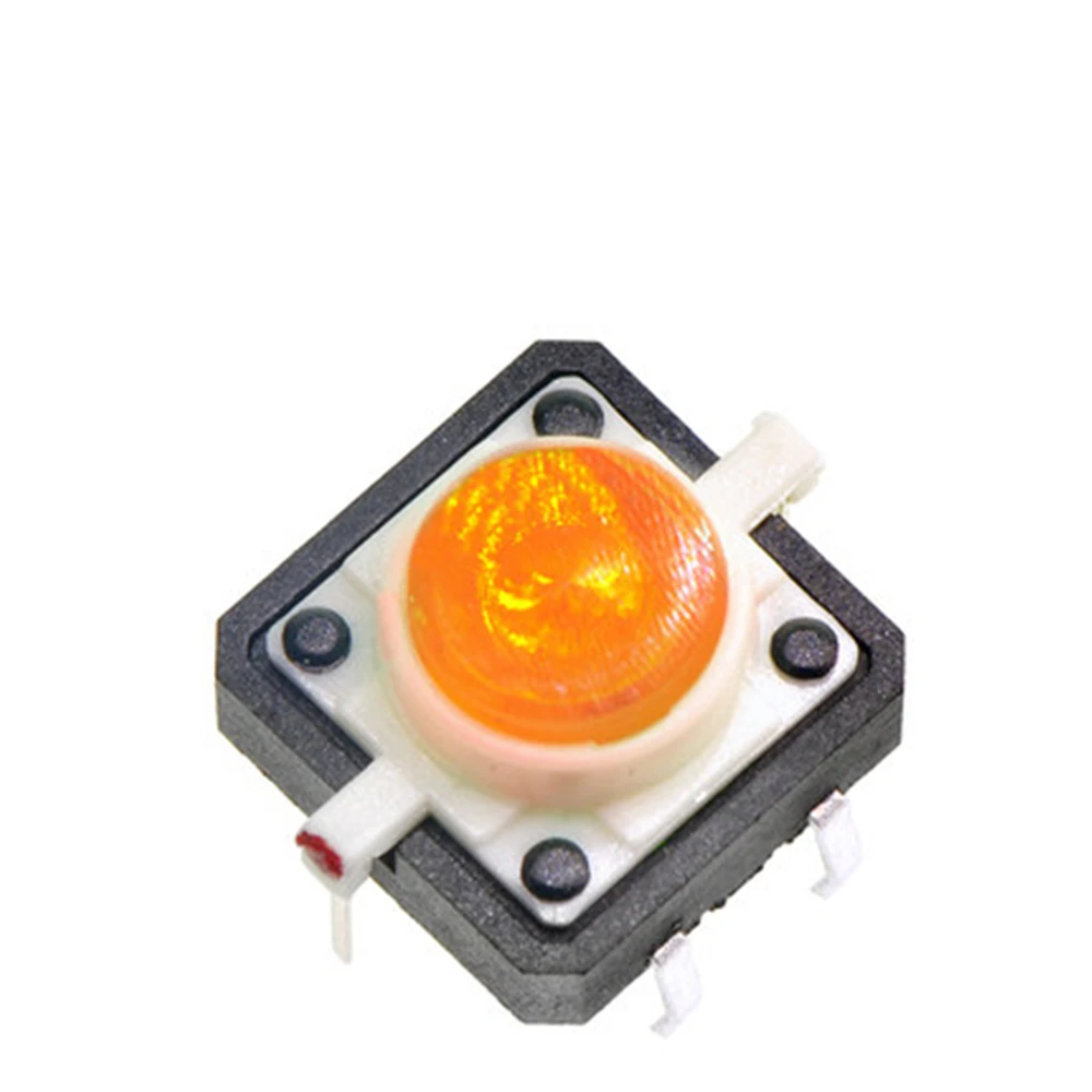 5PCS 1 Set 12X12X7.3 Tactile Push Button Switch Momentary Tact LED 5 Color 12X12X7.3mm 12*12*7.3mm DC12V 50mA