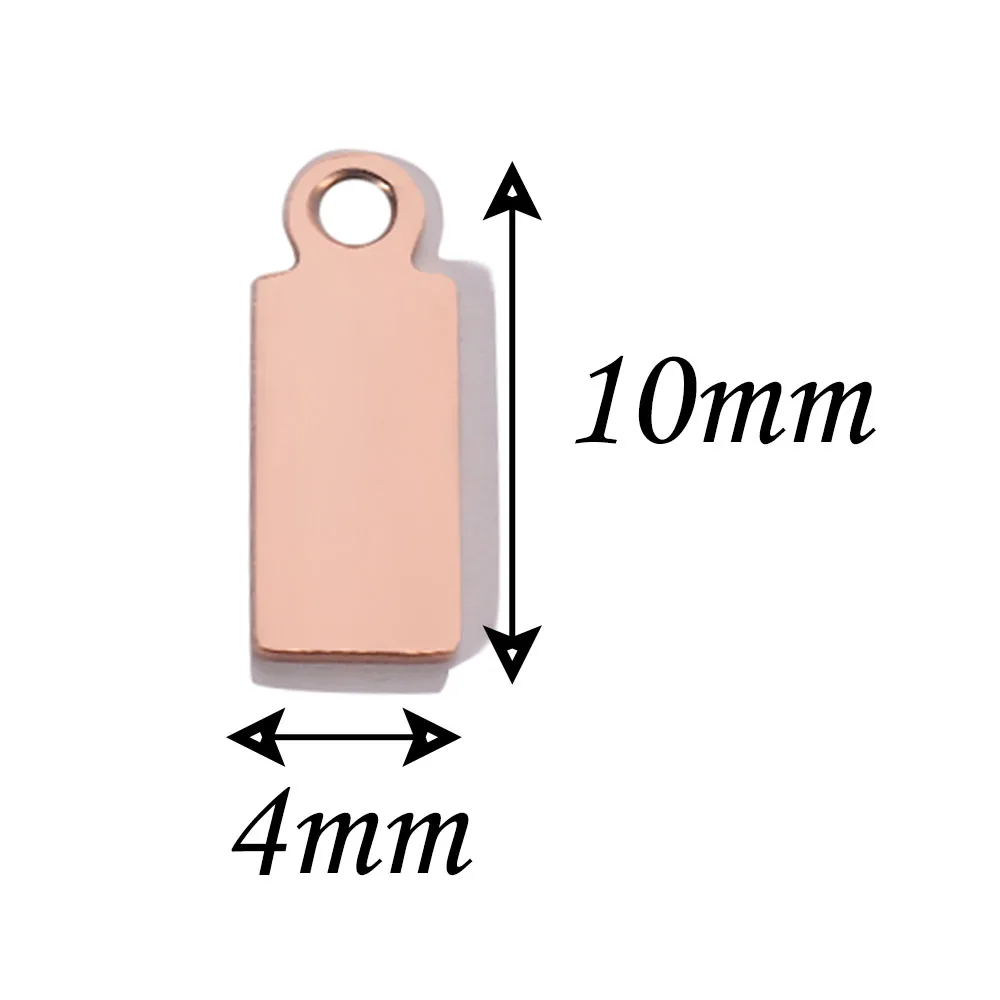 50pcs/Lot Stainless Steel  Blank Stamping Dog Tags Pendants Charm DIY for Necklace Jewelry Makings