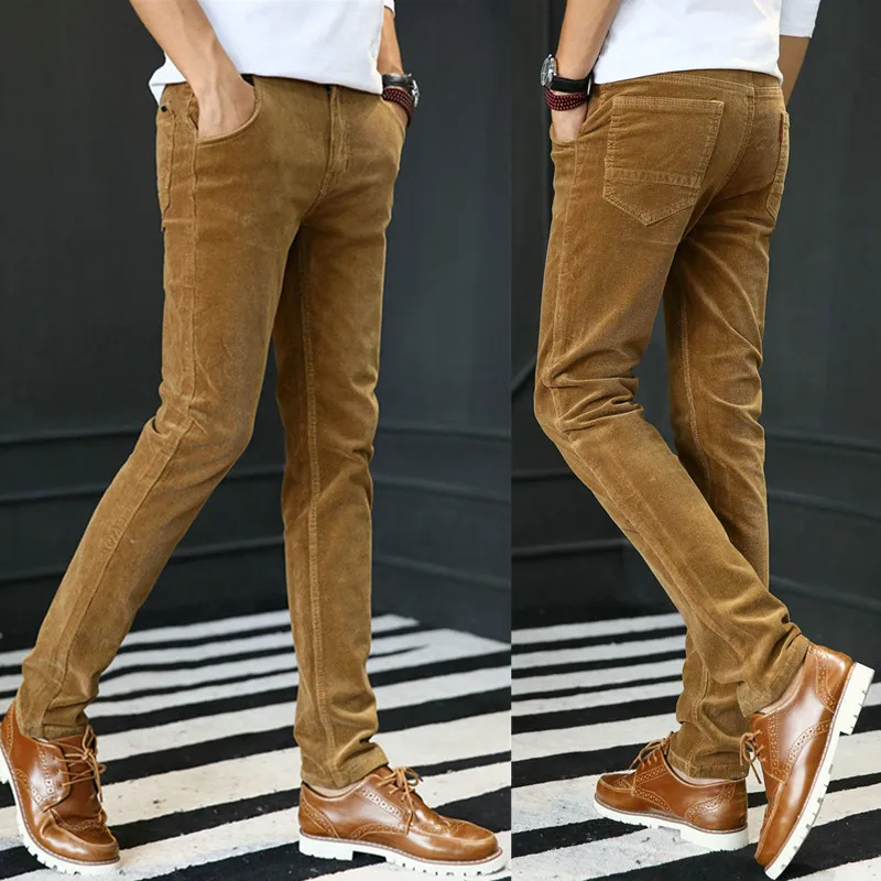 

2021 Autumn Winter New Business Men's Straight Corduroy Pants Breathable High Quality Casual Pants High Waist Male Pants E367