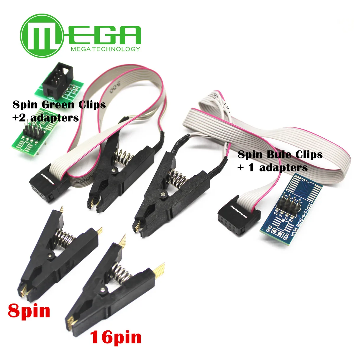 Clip di Test programmatore SOP8 SOP16 SOP SOIC 8 SOIC8 DIP8 DIP 8 Spille IC Test Morsetto