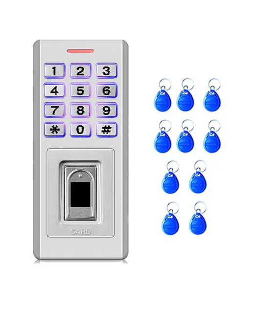 rfid metal fingerprint standalone access controller teclado a prova d agua ip68 200 pcs dedo mais 10000 cartao usuario quatro maneiras de desbloquear 01