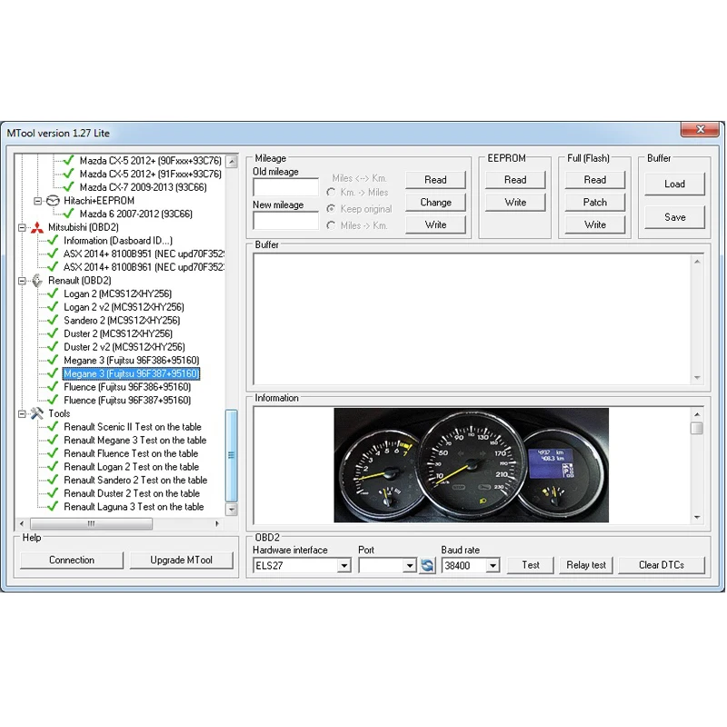 Mileage Correction Software MTool Lite 1.27 Version Mileage Programmer work to Adjust the Mileage Change of Cars