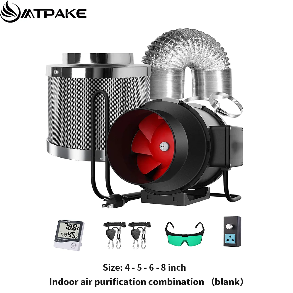 Greenhouse Grow Box Air Purification Full kit + Duct Fan 4/6/8 inch + Activated Carbon Filter For Indoor hydroponic planting