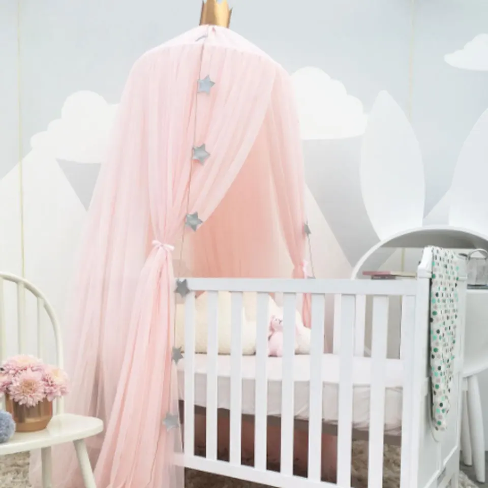 Baby Room Mosquito Net Bed Hanging Kids Tent Baby Bed Crib Canopy Tulle Curtains for Bedroom Play House Tent for Kids Room Decor