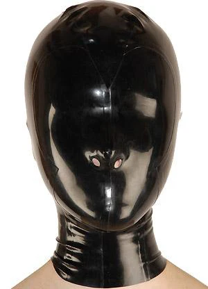 

Latex Rubber Black headgear cosplay party handmade custom holiday fashion comfortable xs-xxl 0.45mm