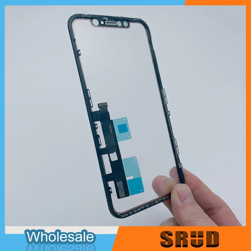 5Pcs 3 in 1 Tested Original AAA LCD Touch Digitizer Sensor Glass with Frame + OCA Glue For iPhone XR 11 Screen Cover Repairing