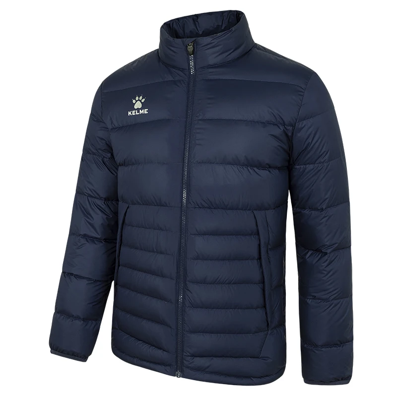 KELME Men Hooded Short Down Jacket 90% White Duck Down escursionismo campeggio leggero inverno caldo antivento cappotto sportivo 8061YR1003