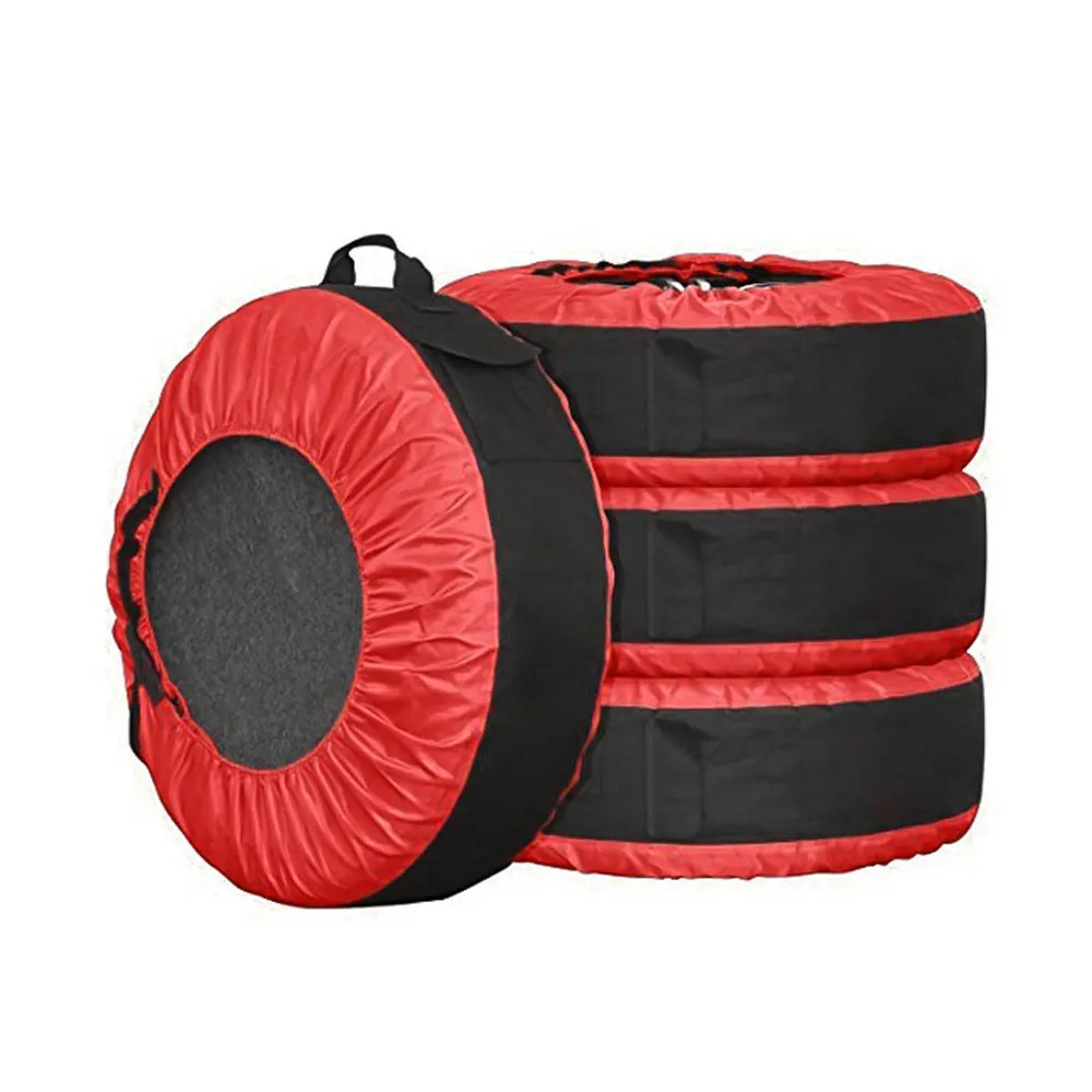 DSYCAR 4Pcs Detachable Auto Car Vehicle Spare Tire Wheel Cover Bag Protector Car Storage Dust-proof Tire Covers 30inch Diameter