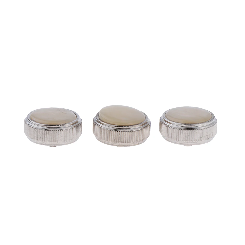 3Pcs/Set Alloy Baritone Trumpet Valve Finger Buttons Repair Parts Set Brass Wind Instrumental Baritone Replacement