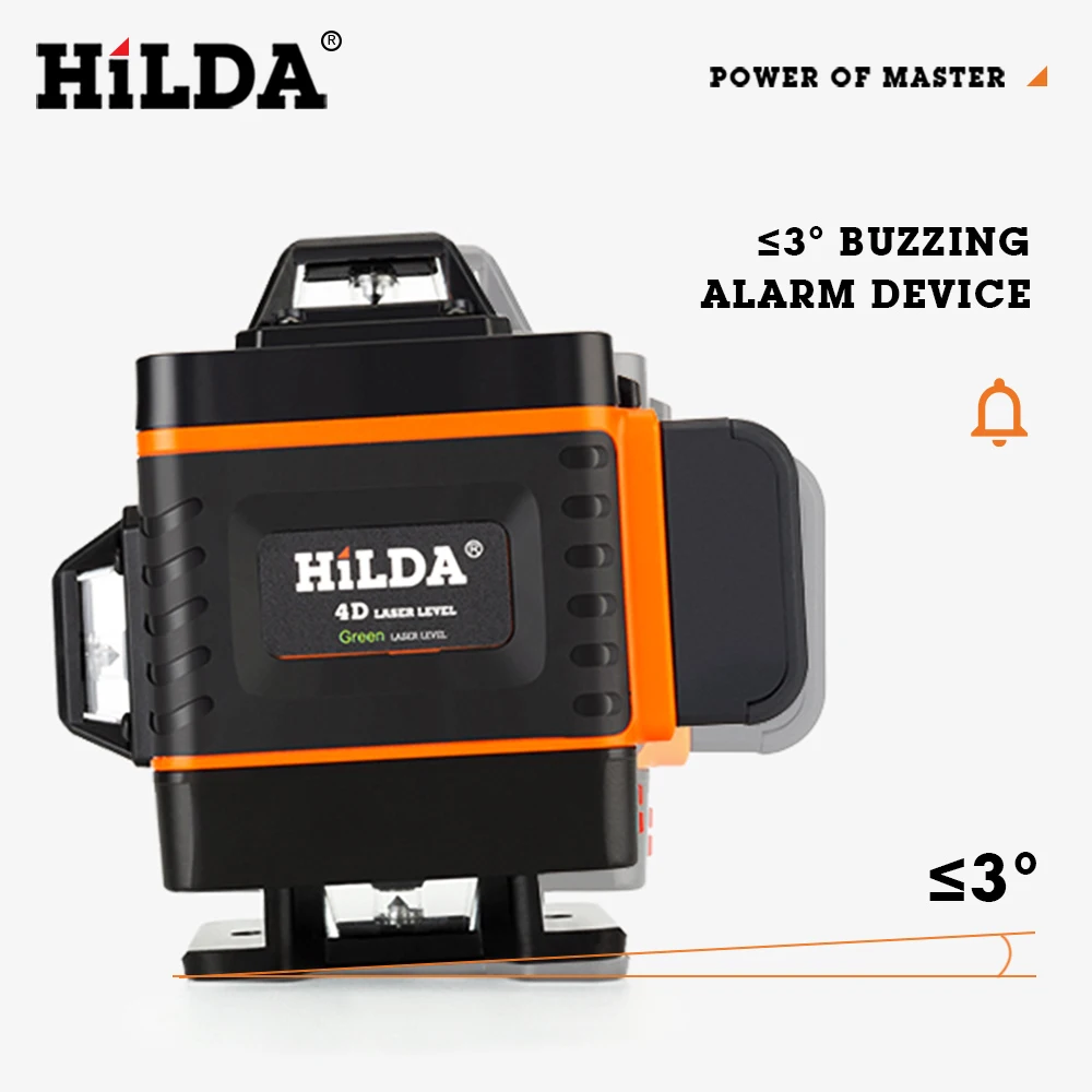 HILDA 4D Laser Level cross line Green laser level self-leveling multipurpose level laser horizon vertical  measure