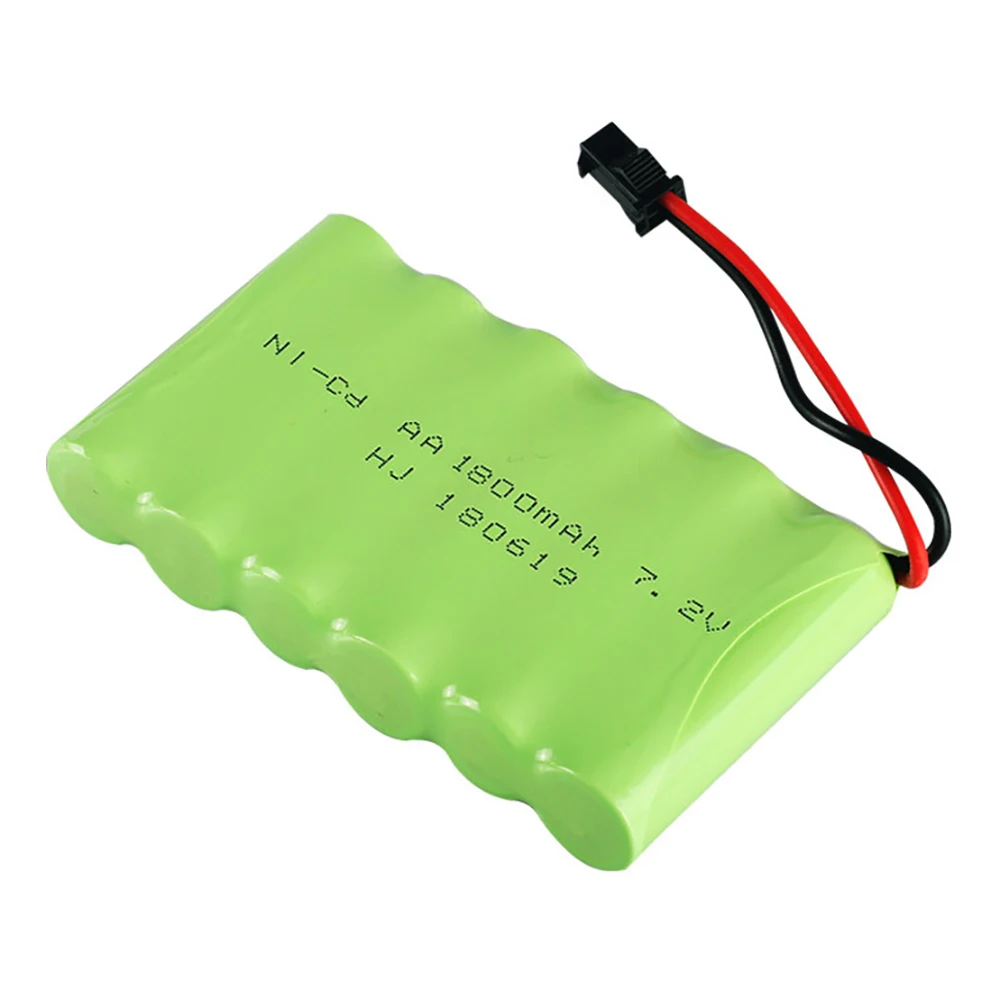 7.2V 400/700/1400/1800Mah NiCd แบตเตอรี่แบบชาร์จไฟได้ Pack RC รถบรรทุกถังรถไฟเรือแสงสิ่งอำนวยความสะดวกของเล่นอะไหล่