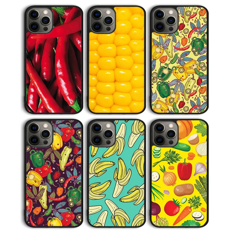 VEGETABLES CARROT SWEET CORN TOMATO Phone Case Cover For iPhone 15 14 7 8 Plus 6 Cover For Apple 12 13 11 Pro Max XS XR Coque