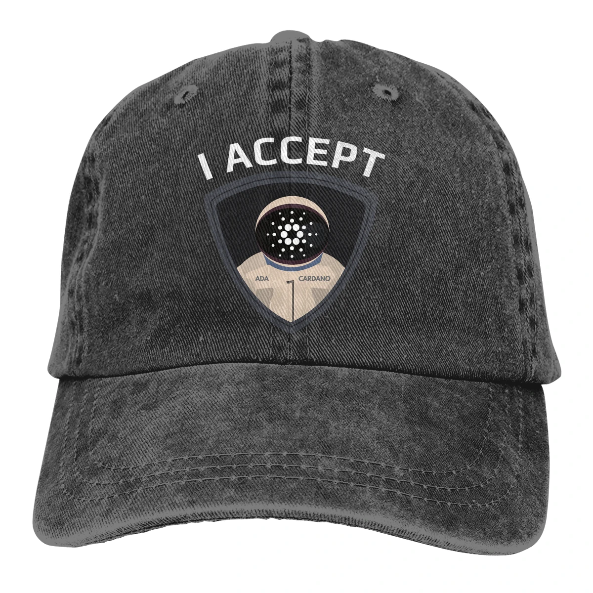 I Accept ADA The Baseball Cap Peaked capt Sport Unisex Outdoor Custom Cardano Coin ADA Cryptocurrency Hats