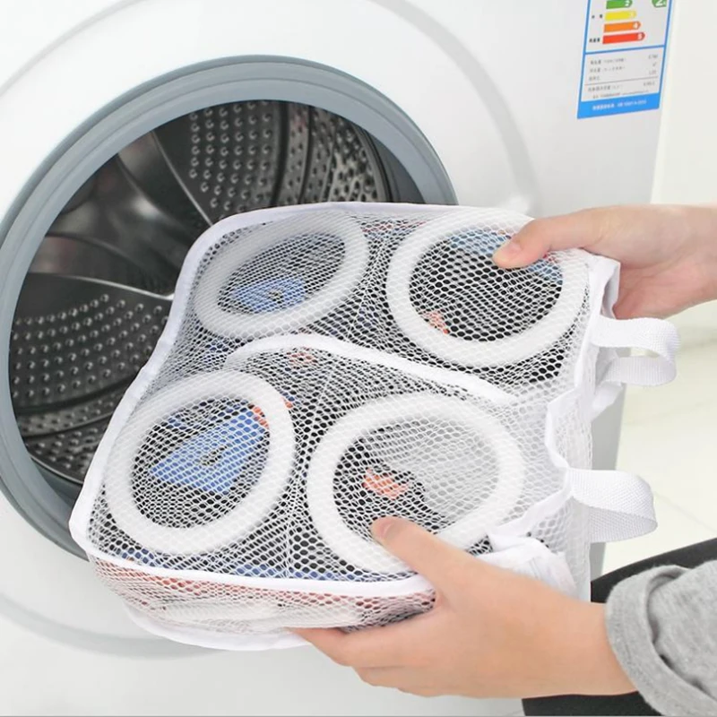 Washing Machine Shoes Bag Travel Shoe Storage bags Portable Mesh Laundry bag Anti-deformation Protective Shoes Airing Dry Tools