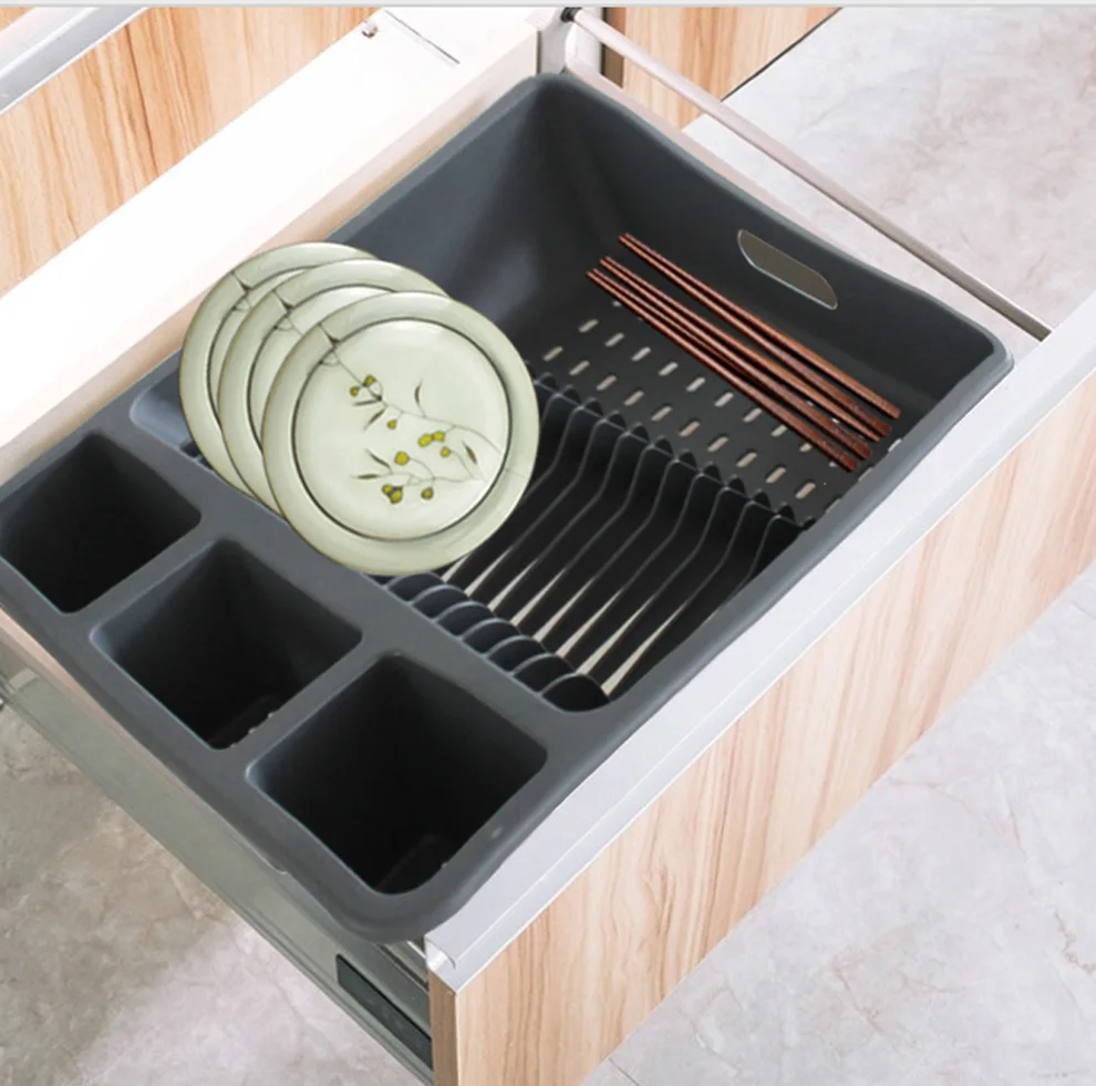Talea Kitchen Bowl And Dish Storage Rack Cabinet Spoon Draining Board European Tableware Filter Drain Basket P1392