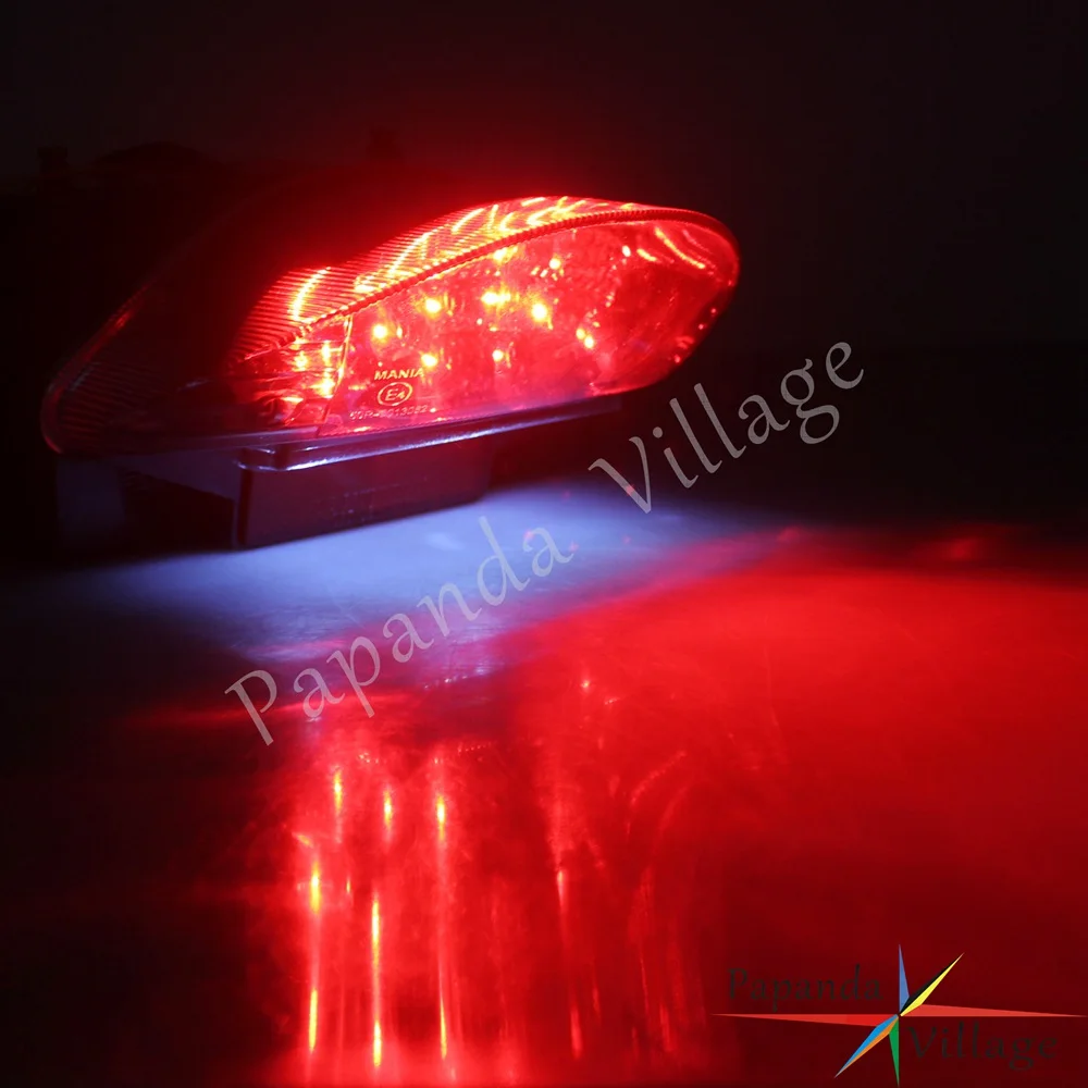 Motorcycle E4 LED Taillight License Plate Light Rear Brake Stop Tail Lamp For BMW F650 F650 GS F650 ST F800 ST R1200 GS Series