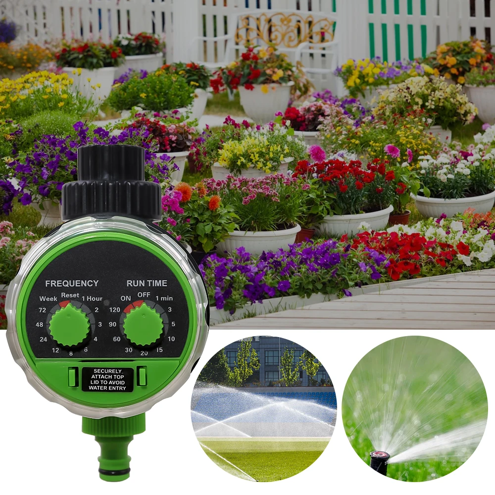 Ball Valve Garden Watering Timer Automatic Electronic Water Timer Irrigation System Controller 3 / 4 Thread Faucet