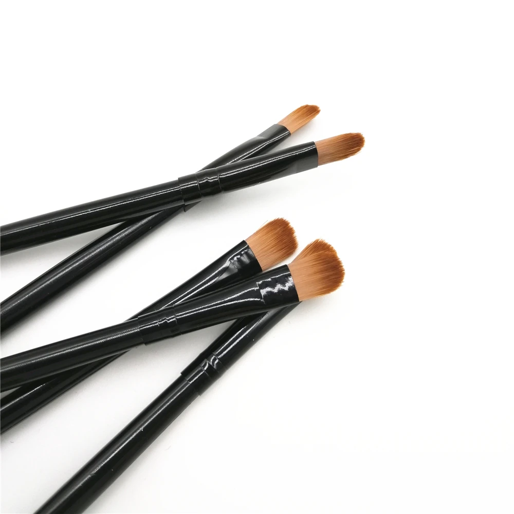 50 pçs/saco pincéis de maquiagem atacado profissional sobrancelha sombra escova multi-função alça de plástico delineador pálpebra lábio cosméticos